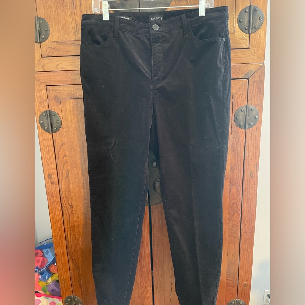 Talbots corduroy jeggings. Black. Size 12. Worn twice.